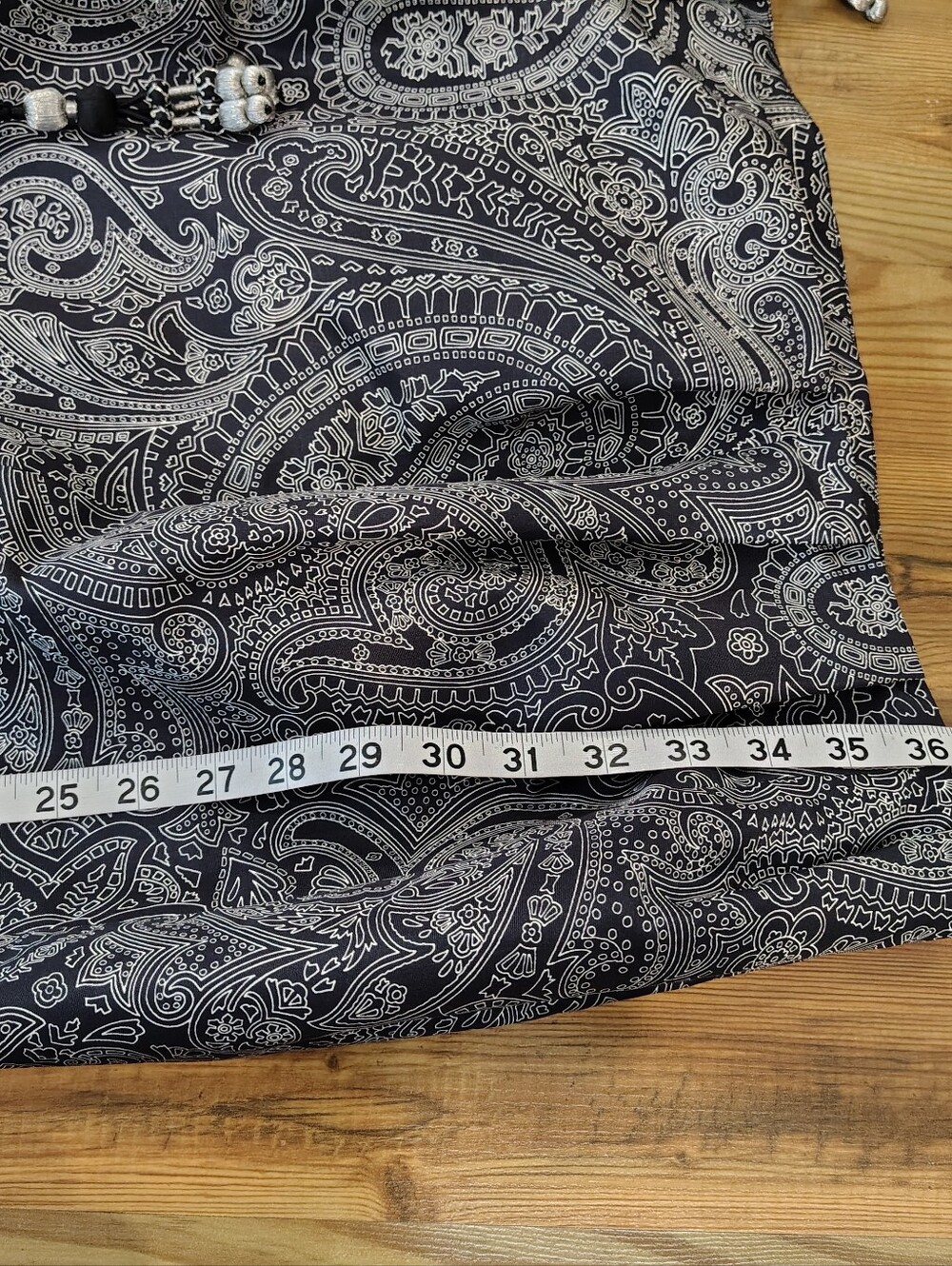 Dior Black and Silver Paisley Long-Sleeve Square Neck Dress - Picture 5 of 8
